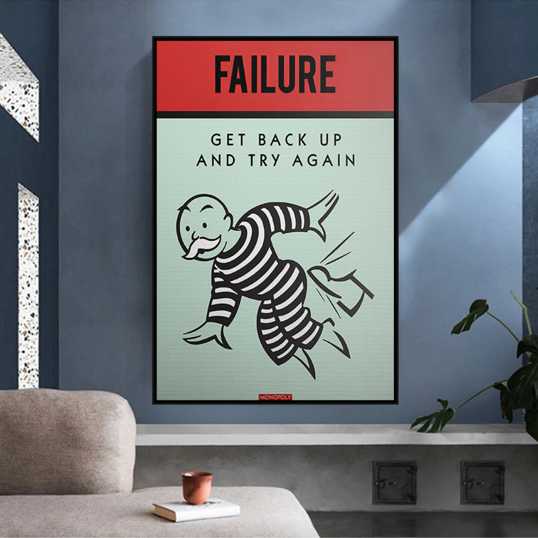 ChandeliersDecor.com-Monopoly Wall Poster-Monopoly's 'Try Again' Canvas Wall Art