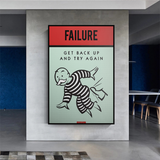 ChandeliersDecor.com-Monopoly Wall Poster-Monopoly's 'Try Again' Canvas Wall Art