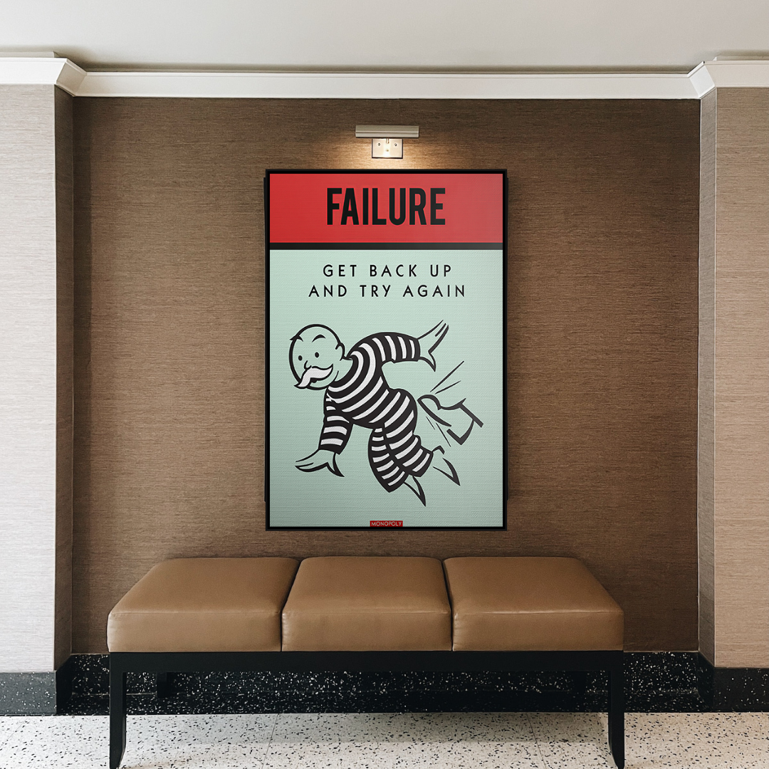 ChandeliersDecor.com-Monopoly Wall Poster-Monopoly's 'Try Again' Canvas Wall Art