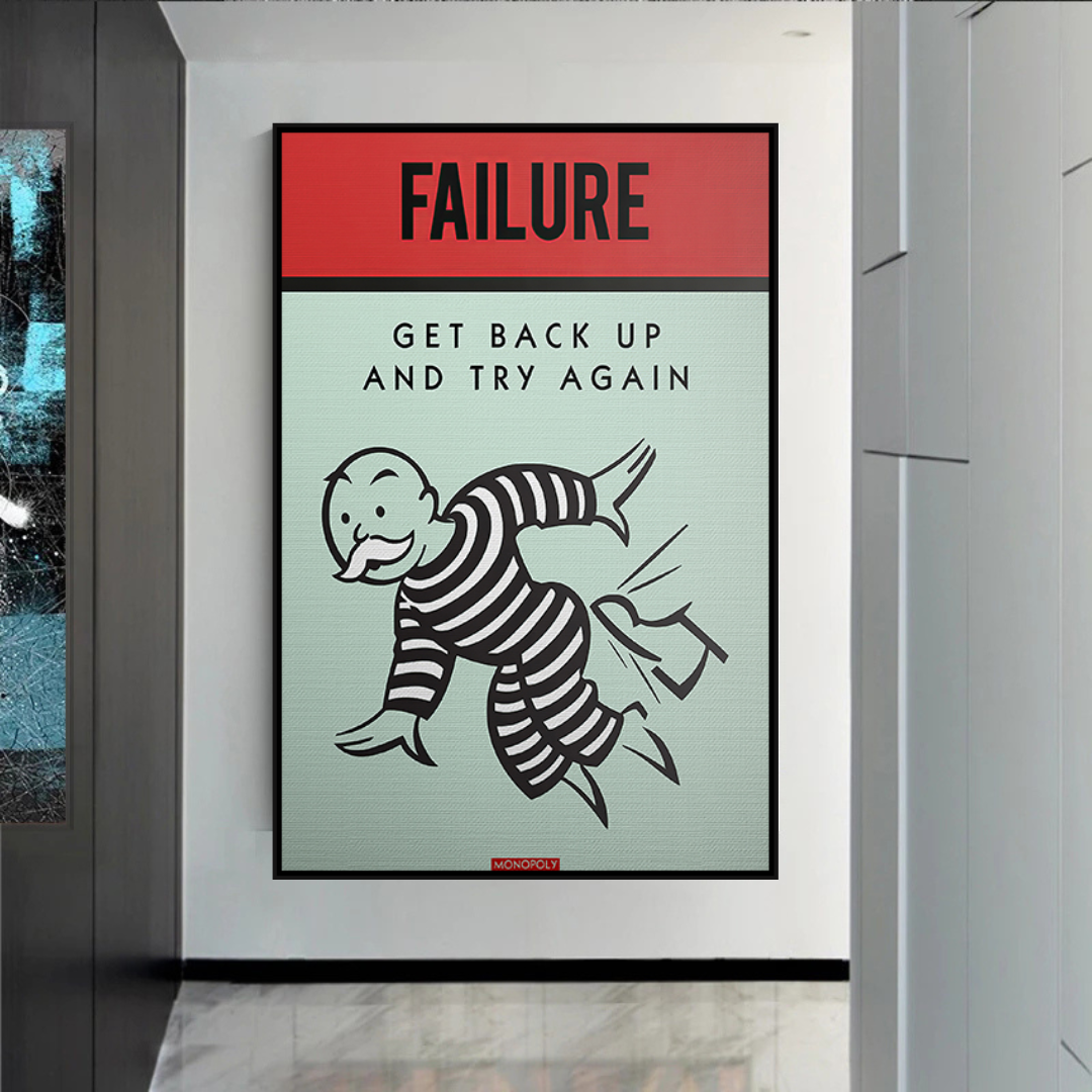 ChandeliersDecor.com-Monopoly Wall Poster-Monopoly's 'Try Again' Canvas Wall Art
