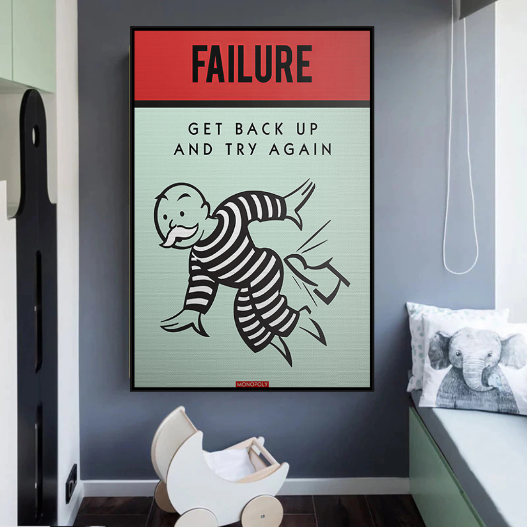 ChandeliersDecor.com-Monopoly Wall Poster-Monopoly's 'Try Again' Canvas Wall Art