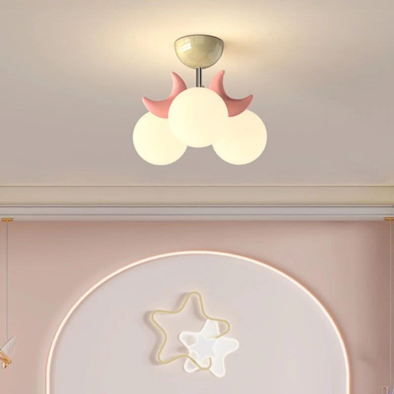 Moon LED Ball Lamp for Girls Room - Illuminate the Night with Whimsical Charm-ChandeliersDecor.com