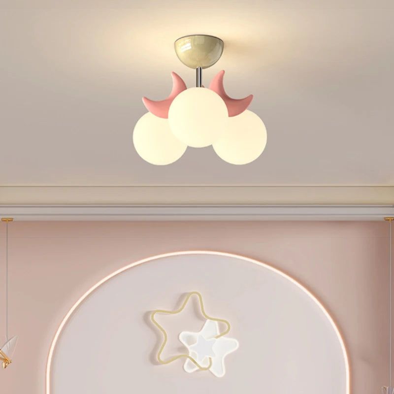ChandeliersDecor.com-Kids Room Nursery Lighting-Moon LED Ball Lamp for Girls Room - Illuminate the Night with Whimsical Charm