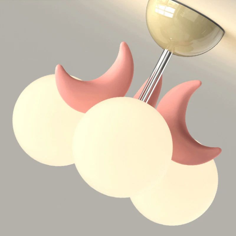 ChandeliersDecor.com-Kids Room Nursery Lighting-Moon LED Ball Lamp for Girls Room - Illuminate the Night with Whimsical Charm