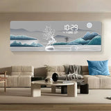 ChandeliersDecor.com-Wall Clocks-Mountains Silent Battery Digital Wall Clock