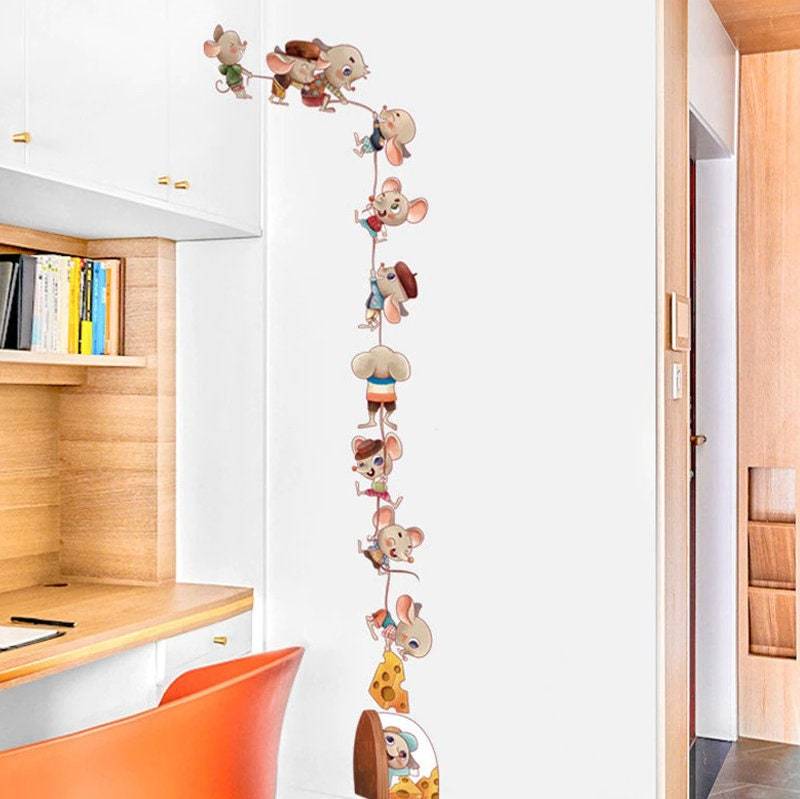ChandeliersDecor.com-Mouse Family Wall Decal - Perfect Wall Decor