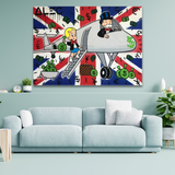 ChandeliersDecor.com-Monopoly Wall Poster-Mr Monopoly and Richie on Plane Poster - Exclusive Print