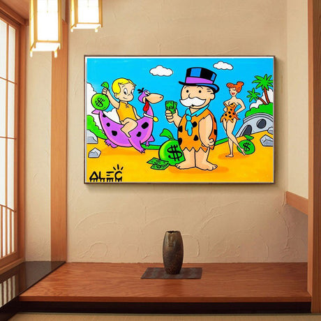ChandeliersDecor.com-Monopoly Wall Poster-Mr Monopoly Flintstones: Uncover a Classic Collaboration