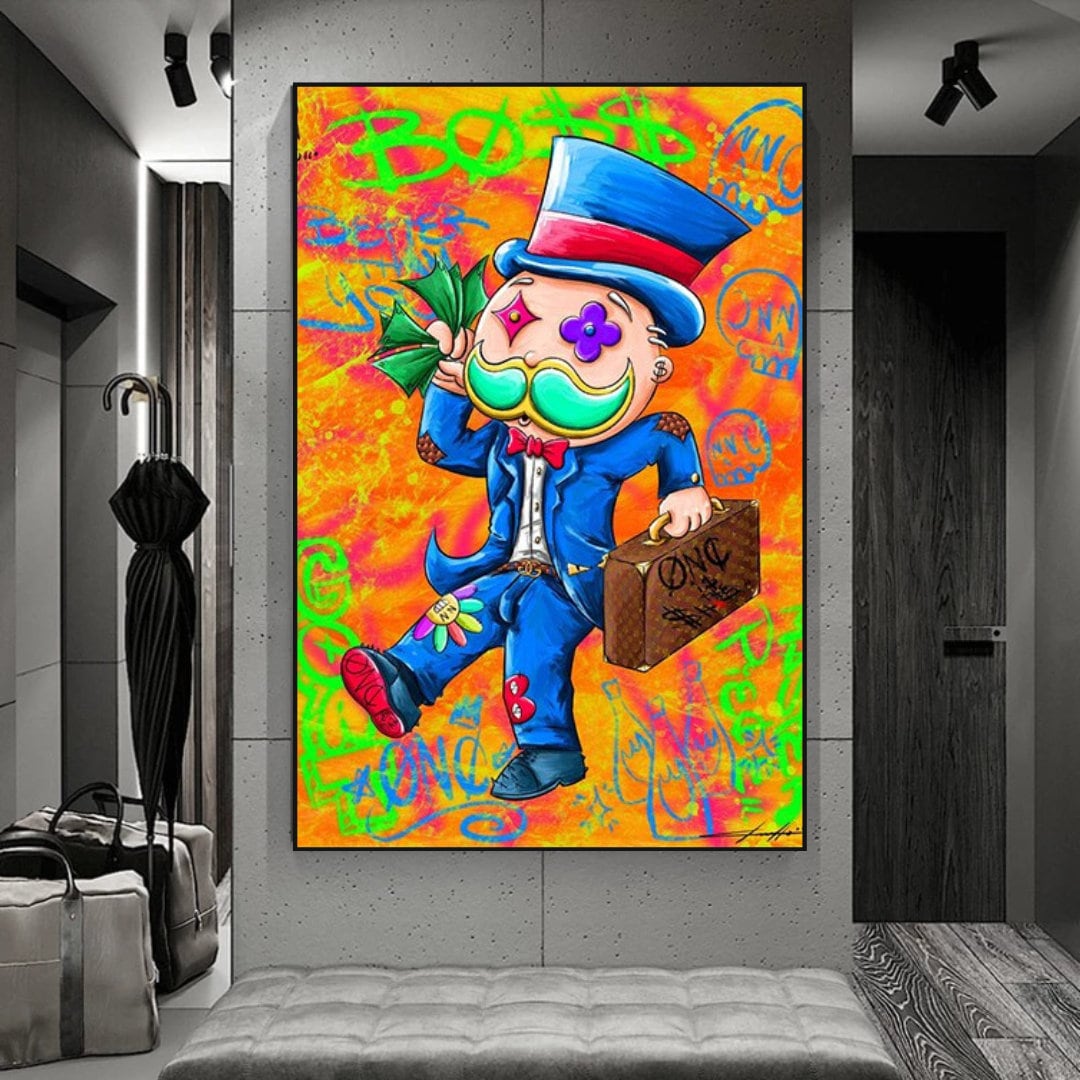 ChandeliersDecor.com-Monopoly Wall Poster-Mr Monopoly Goat Poster - High-Quality Print
