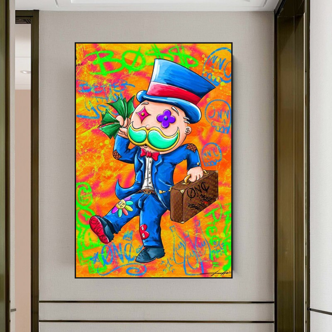 ChandeliersDecor.com-Monopoly Wall Poster-Mr Monopoly Goat Poster - High-Quality Print