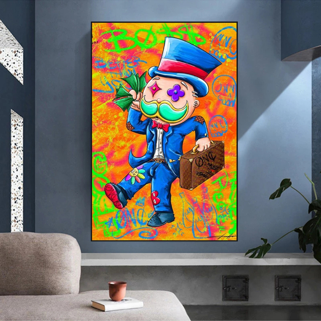 ChandeliersDecor.com-Monopoly Wall Poster-Mr Monopoly Goat Poster - High-Quality Print
