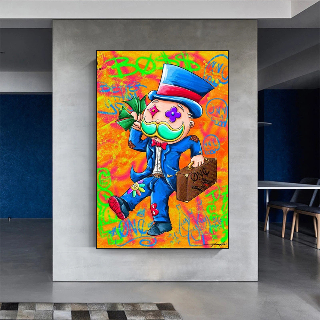 ChandeliersDecor.com-Monopoly Wall Poster-Mr Monopoly Goat Poster - High-Quality Print