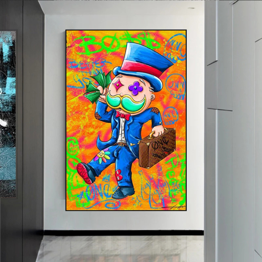 ChandeliersDecor.com-Monopoly Wall Poster-Mr Monopoly Goat Poster - High-Quality Print