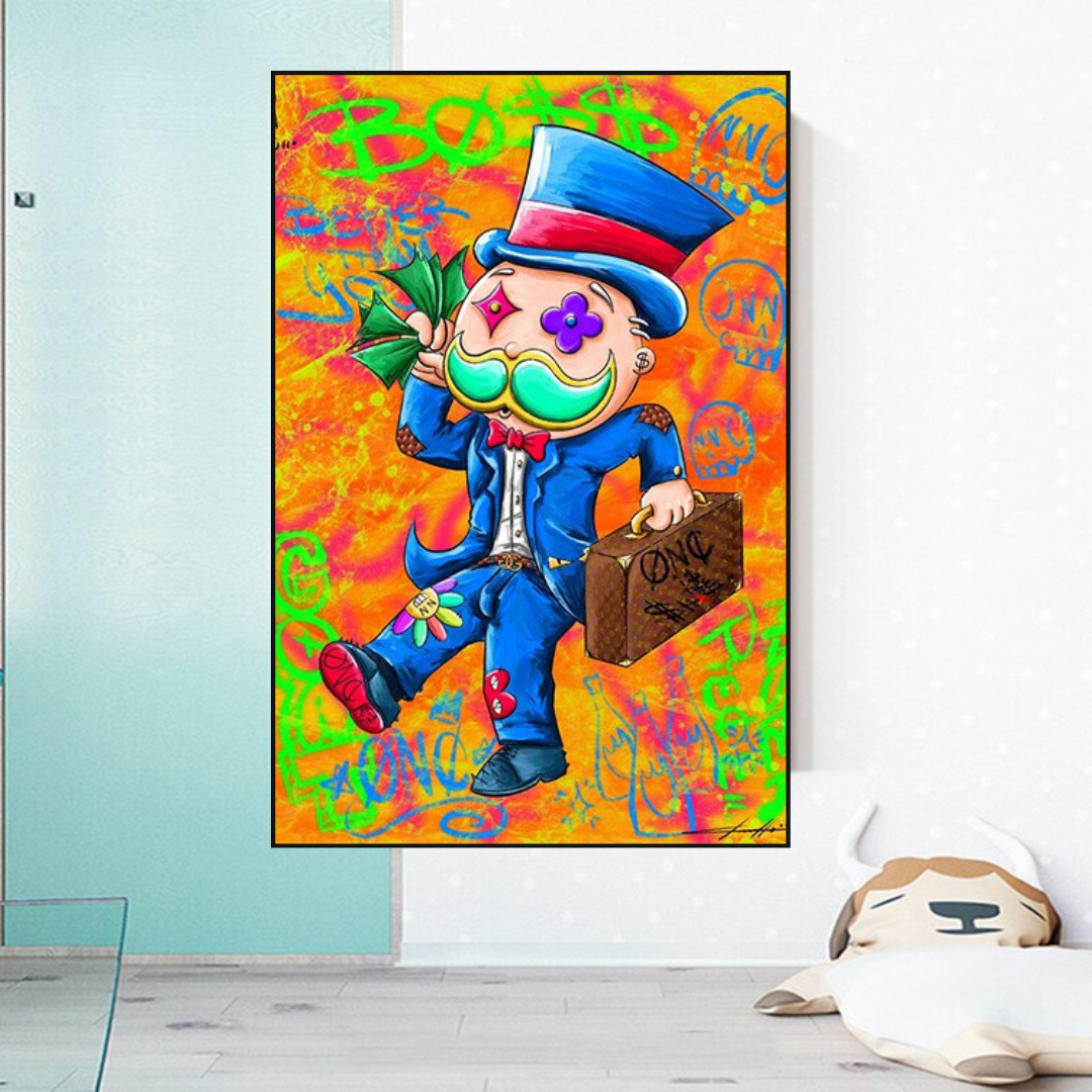 ChandeliersDecor.com-Monopoly Wall Poster-Mr Monopoly Goat Poster - High-Quality Print