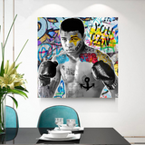ChandeliersDecor.com-Wall Posters-Muhammad Ali Boxer Graffiti Canvas Wall Art