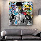 ChandeliersDecor.com-Wall Posters-Muhammad Ali Boxer Graffiti Canvas Wall Art