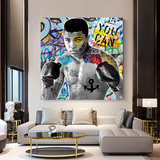 ChandeliersDecor.com-Wall Posters-Muhammad Ali Boxer Graffiti Canvas Wall Art