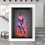 ChandeliersDecor.com-Wall Posters-Neon Wall Painting David Canvas Wall Art