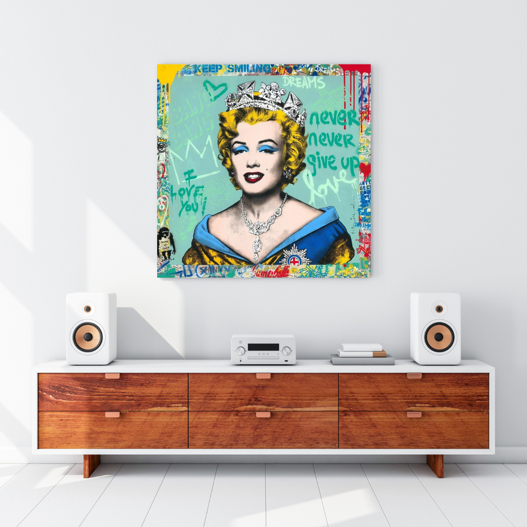 ChandeliersDecor.com-Wall Posters-Never Never Giveup Marilyn Poster - Embolden Your Courage