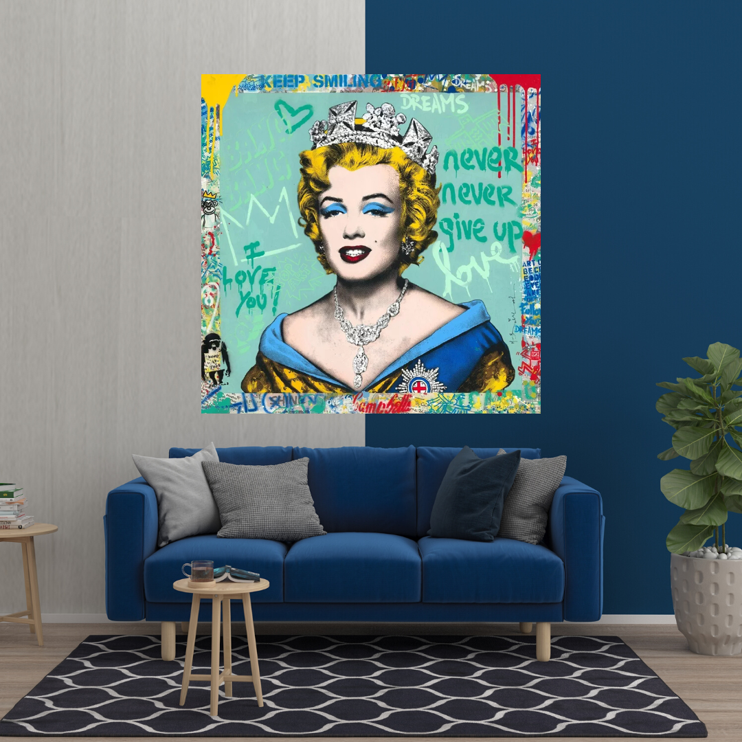 ChandeliersDecor.com-Wall Posters-Never Never Giveup Marilyn Poster - Embolden Your Courage