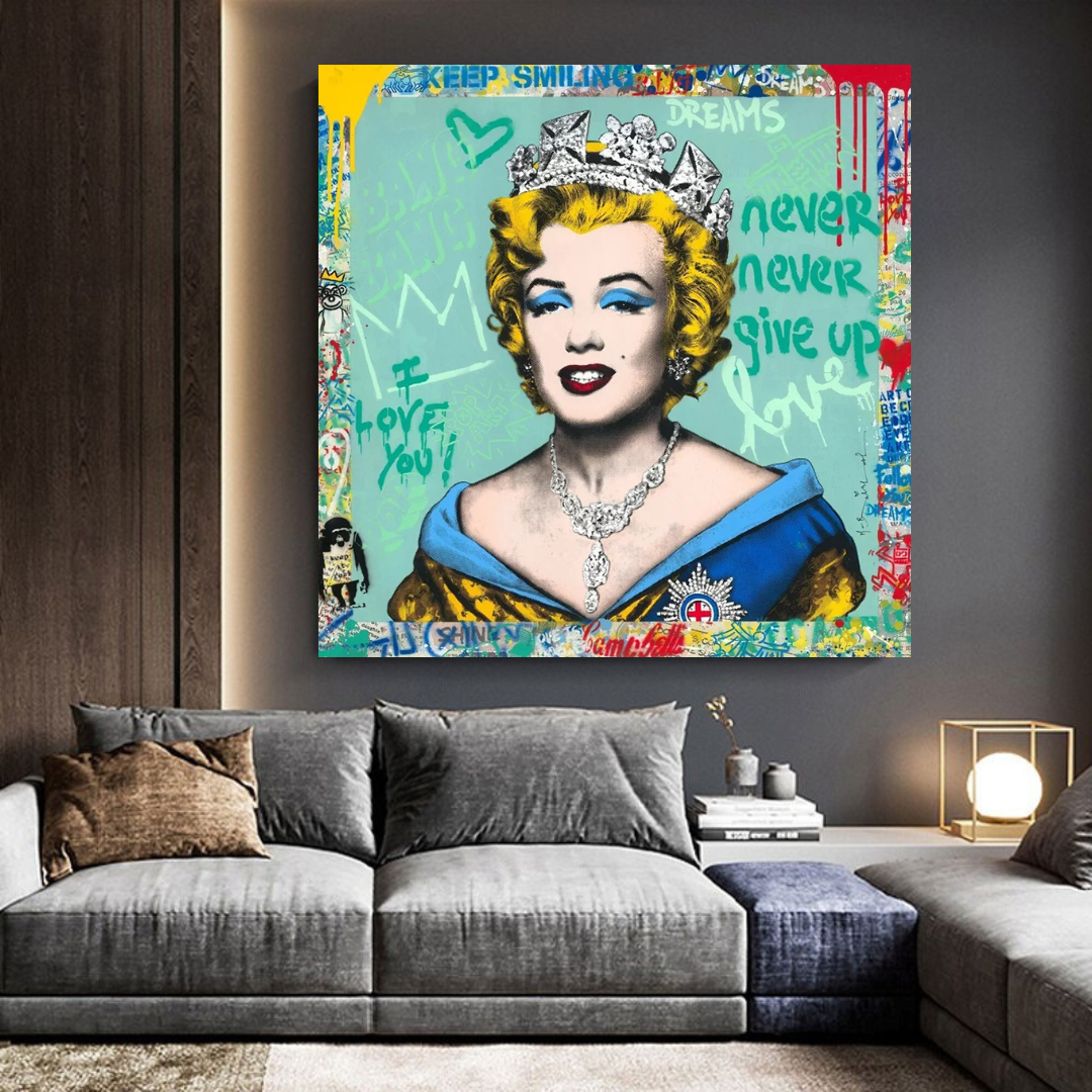 ChandeliersDecor.com-Wall Posters-Never Never Giveup Marilyn Poster - Embolden Your Courage