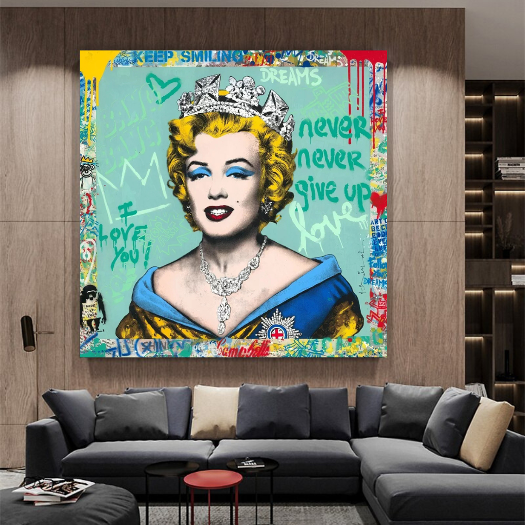 ChandeliersDecor.com-Wall Posters-Never Never Giveup Marilyn Poster - Embolden Your Courage