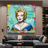 ChandeliersDecor.com-Wall Posters-Never Never Giveup Marilyn Poster - Embolden Your Courage