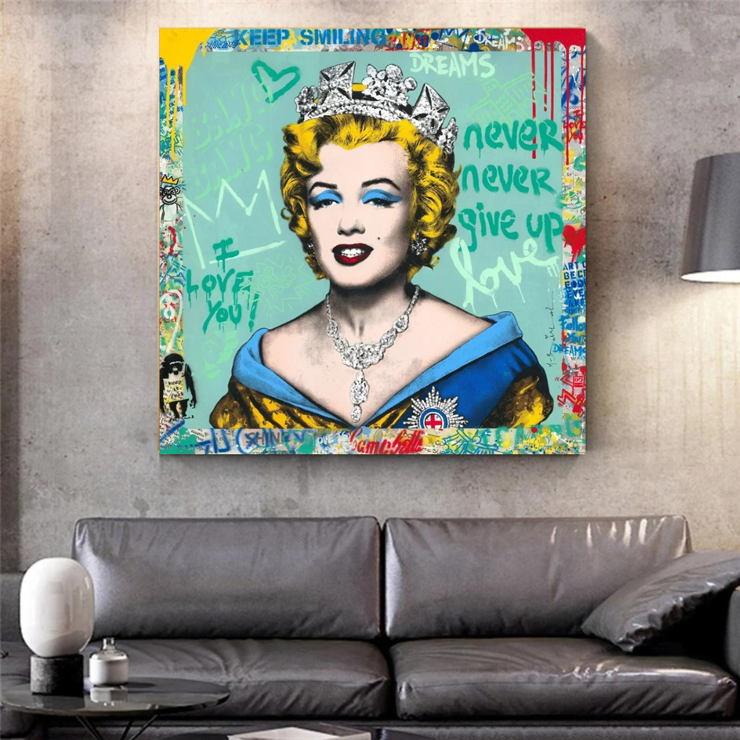 ChandeliersDecor.com-Wall Posters-Never Never Giveup Marilyn Poster - Embolden Your Courage