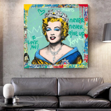 ChandeliersDecor.com-Wall Posters-Never Never Giveup Marilyn Poster - Embolden Your Courage