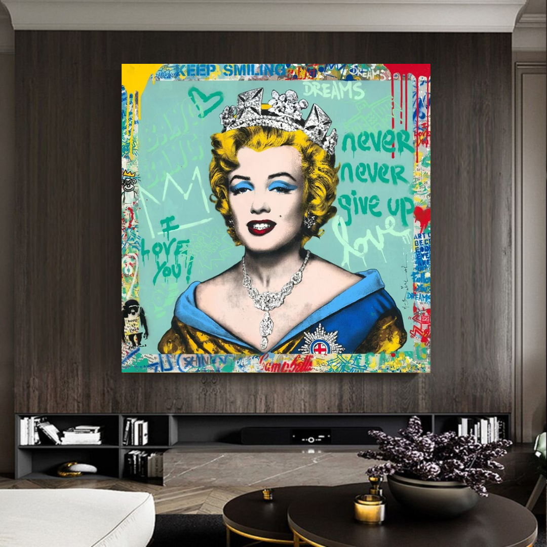 ChandeliersDecor.com-Wall Posters-Never Never Giveup Marilyn Poster - Embolden Your Courage