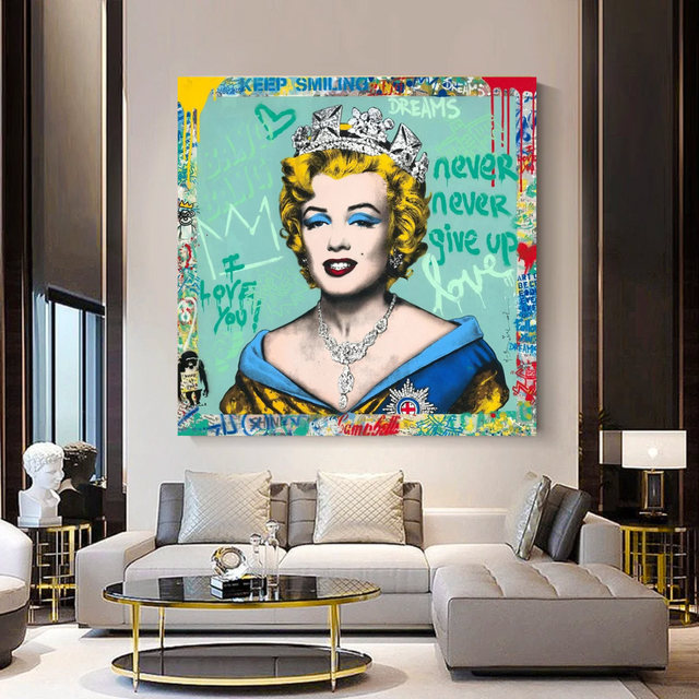 ChandeliersDecor.com-Wall Posters-Never Never Giveup Marilyn Poster - Embolden Your Courage