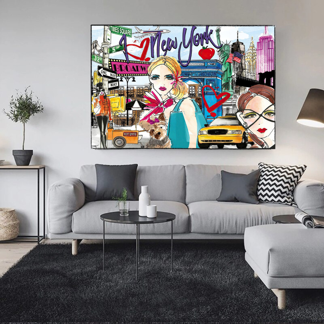 ChandeliersDecor.com-Wall Posters-New York Love Canvas Wall Art