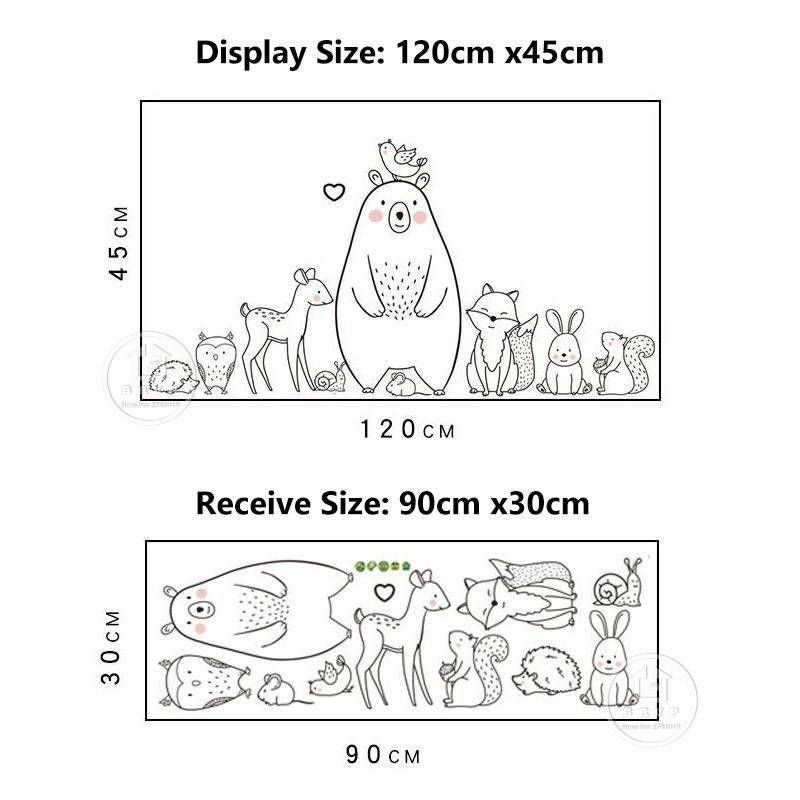 ChandeliersDecor.com-Nordic Cartoon Animal Wall Sticker