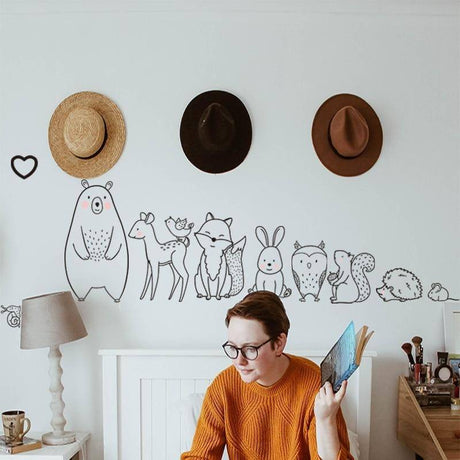 ChandeliersDecor.com-Nordic Cartoon Animal Wall Sticker