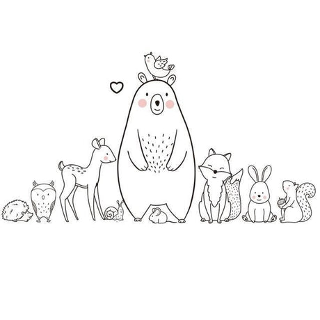 ChandeliersDecor.com-Nordic Cartoon Animal Wall Sticker