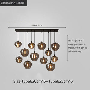 ChandeliersDecor.com-Kitchen Island-Nordic Glass LED Pendant Lights: Stylish Illumination