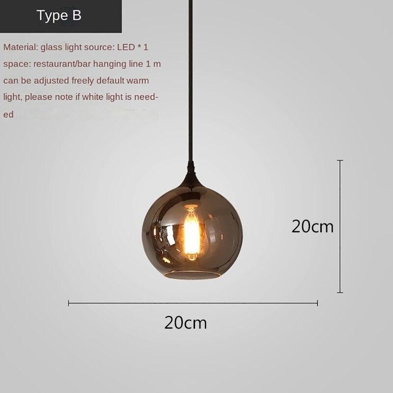 ChandeliersDecor.com-Kitchen Island-Nordic Glass LED Pendant Lights: Stylish Illumination