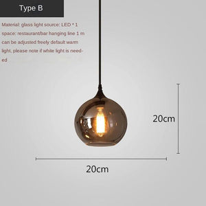 ChandeliersDecor.com-Kitchen Island-Nordic Glass LED Pendant Lights: Stylish Illumination