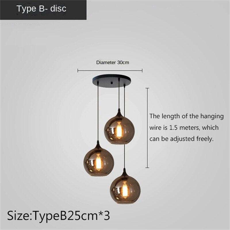 ChandeliersDecor.com-Kitchen Island-Nordic Glass LED Pendant Lights: Stylish Illumination