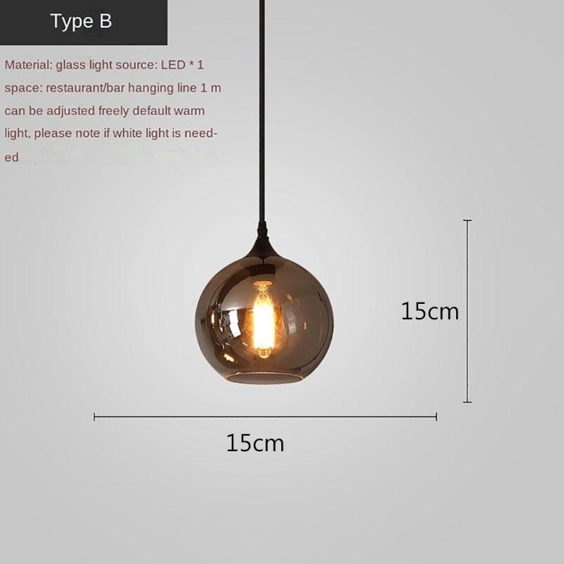 ChandeliersDecor.com-Kitchen Island-Nordic Glass LED Pendant Lights: Stylish Illumination