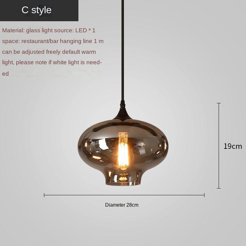 ChandeliersDecor.com-Kitchen Island-Nordic Glass LED Pendant Lights: Stylish Illumination