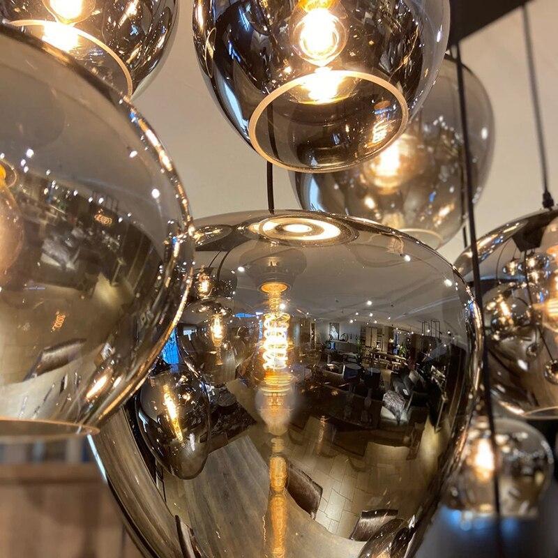 ChandeliersDecor.com-Kitchen Island-Nordic Glass LED Pendant Lights: Stylish Illumination