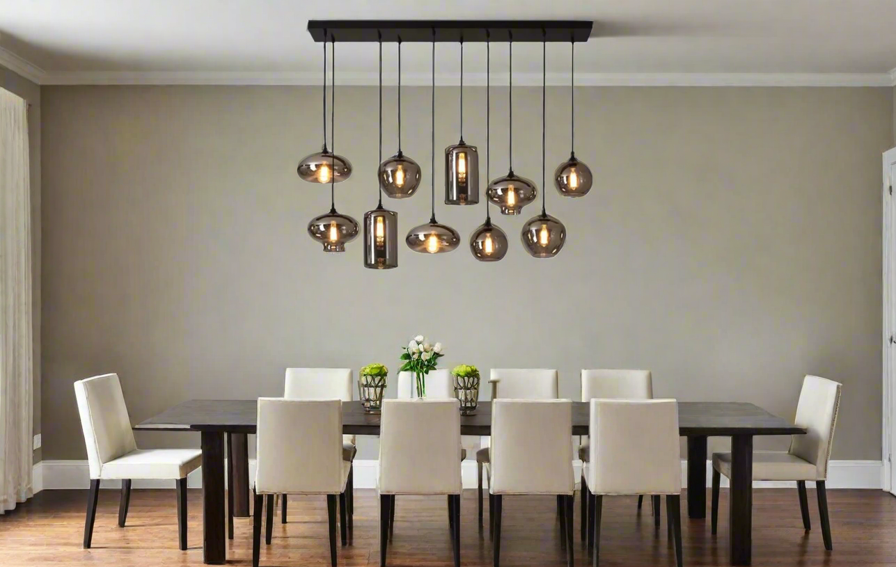 ChandeliersDecor.com-Kitchen Island-Nordic Glass LED Pendant Lights: Stylish Illumination