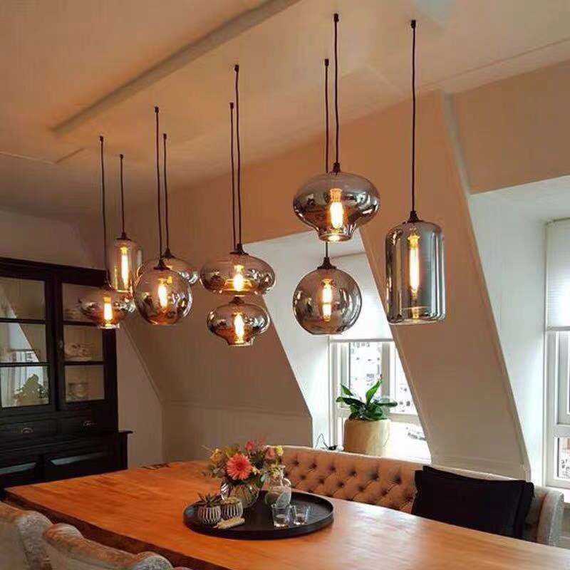 ChandeliersDecor.com-Kitchen Island-Nordic Glass LED Pendant Lights: Stylish Illumination