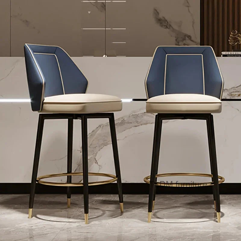 ChandeliersDecor.com-Bar Stools-Nordic Gourtas Leather Bar Chair Stool