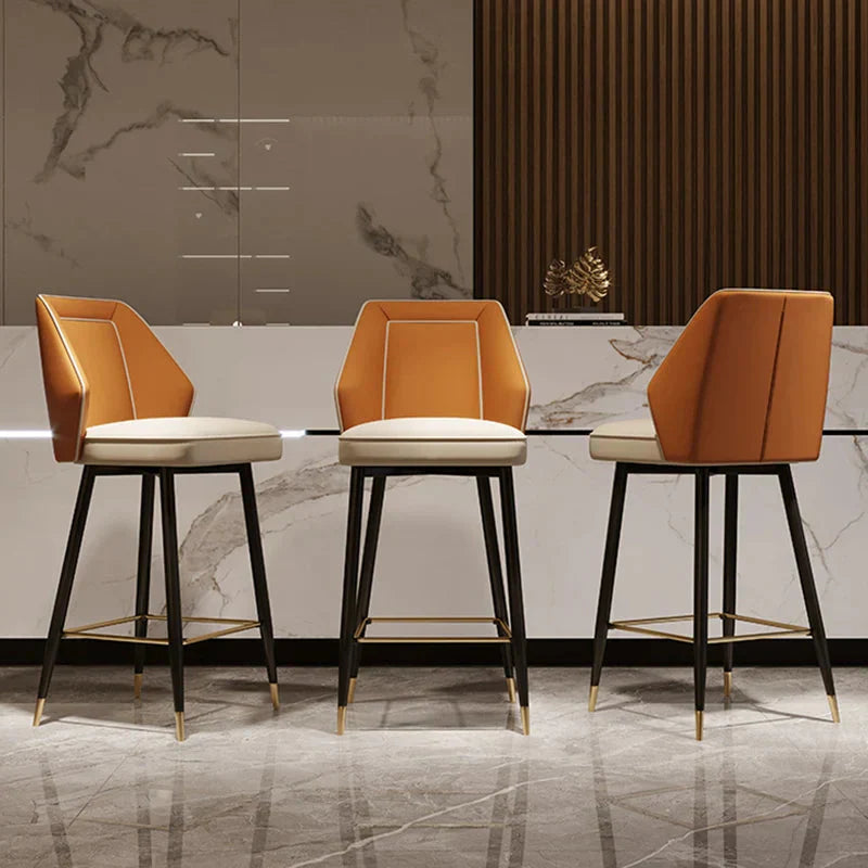 ChandeliersDecor.com-Bar Stools-Nordic Gourtas Leather Bar Chair Stool