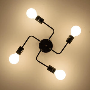 ChandeliersDecor.com-Chandeliers-Nordic Industrial Semi Flush Mount Ceiling Lamp
