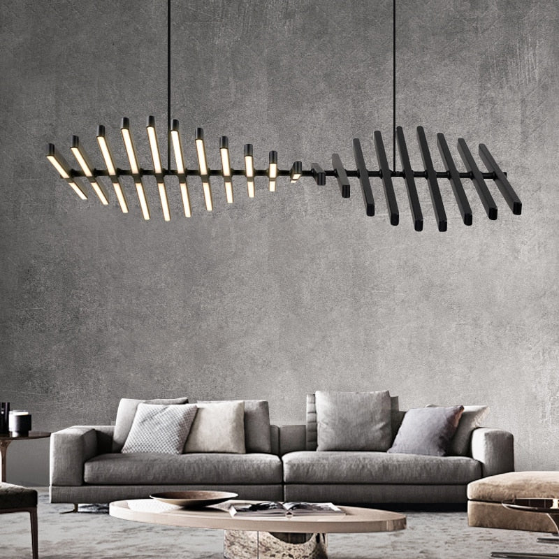 ChandeliersDecor.com-Kitchen Island-Nordic LED Chandelier - BlackWhite Pendant Office Lighting