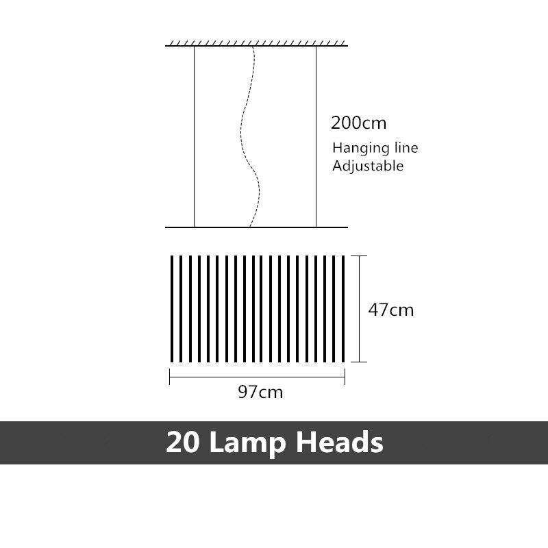 ChandeliersDecor.com-Kitchen Island-Nordic LED Chandelier - BlackWhite Pendant Office Lighting