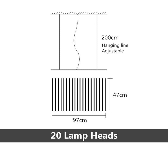 Nordic LED Chandelier - BlackWhite Pendant Office Lighting-ChandeliersDecor.com